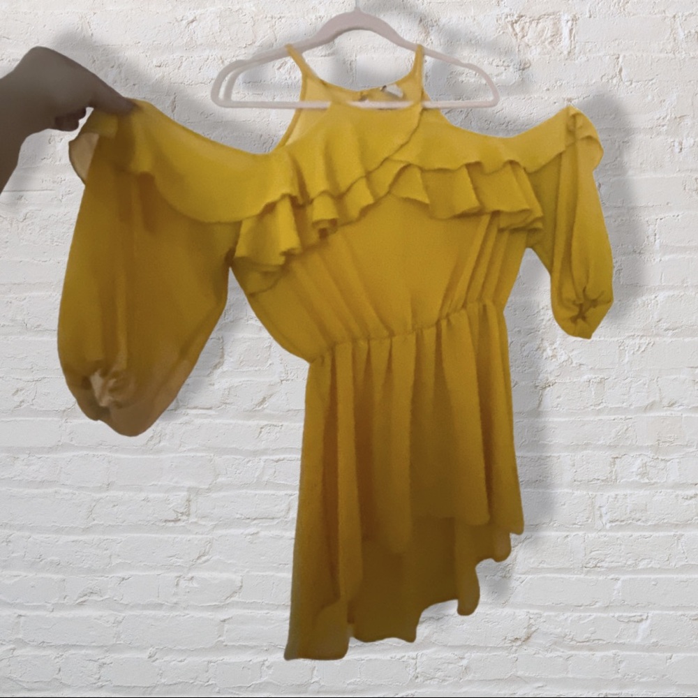 Yellow off the shoulder top